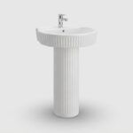 Wash Basin & Pedestal 2016 – Glossy White Ceramic