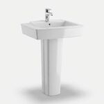 wash basin with pedestal 2034 white ceramic design