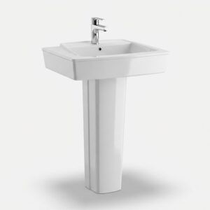 wash basin with pedestal 2034 white ceramic design