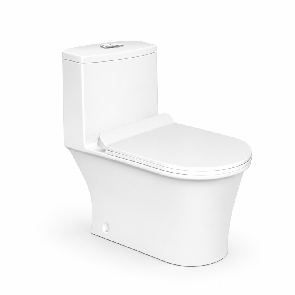YUBATH white one piece WC commode 1024 for modern bathroom