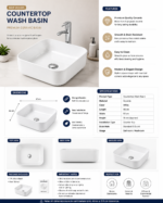 YUBATH modern wash basin and bathroom product display
