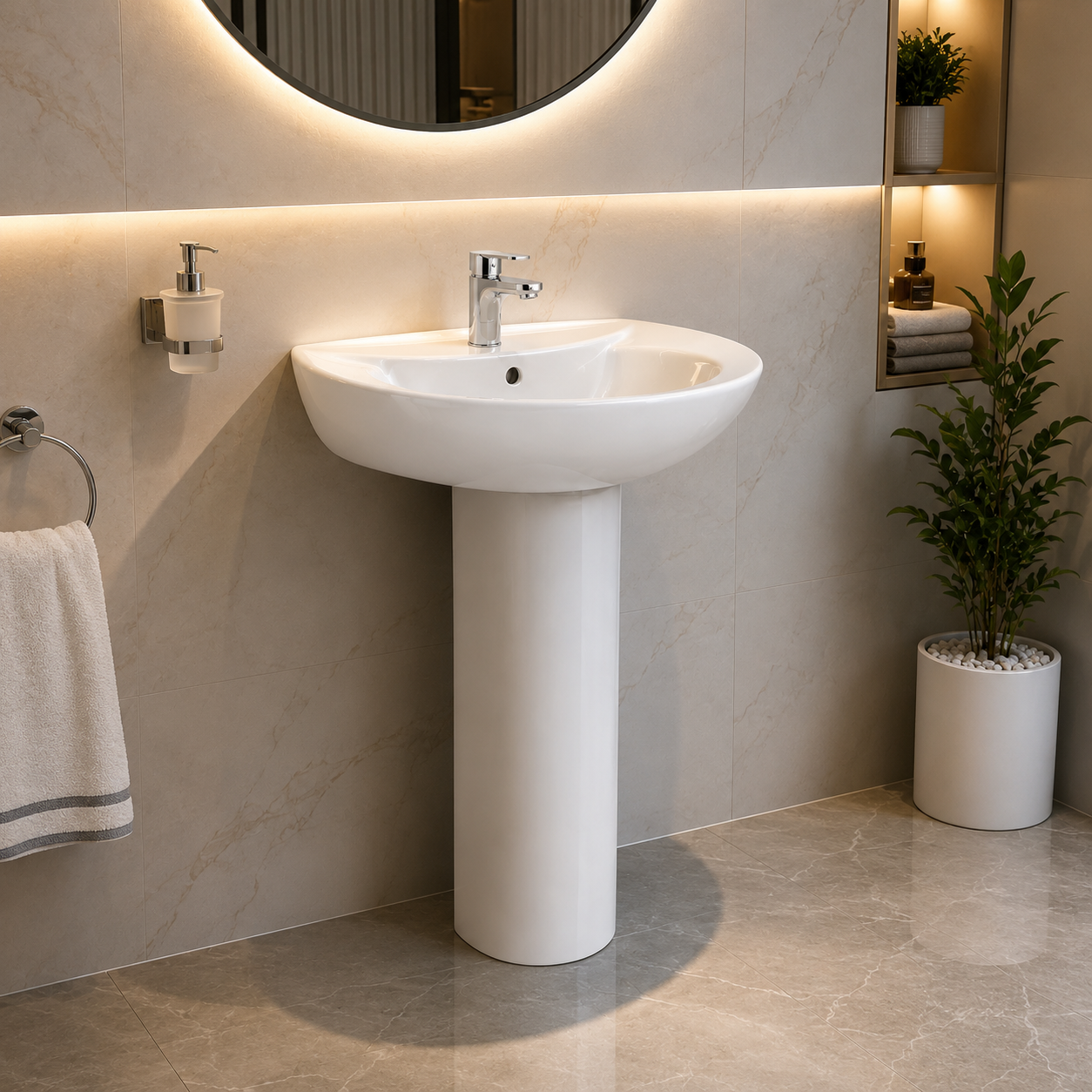 Wash Basin with Pedestal 2014 1 YUBATH modern wash basin and bathroom product display