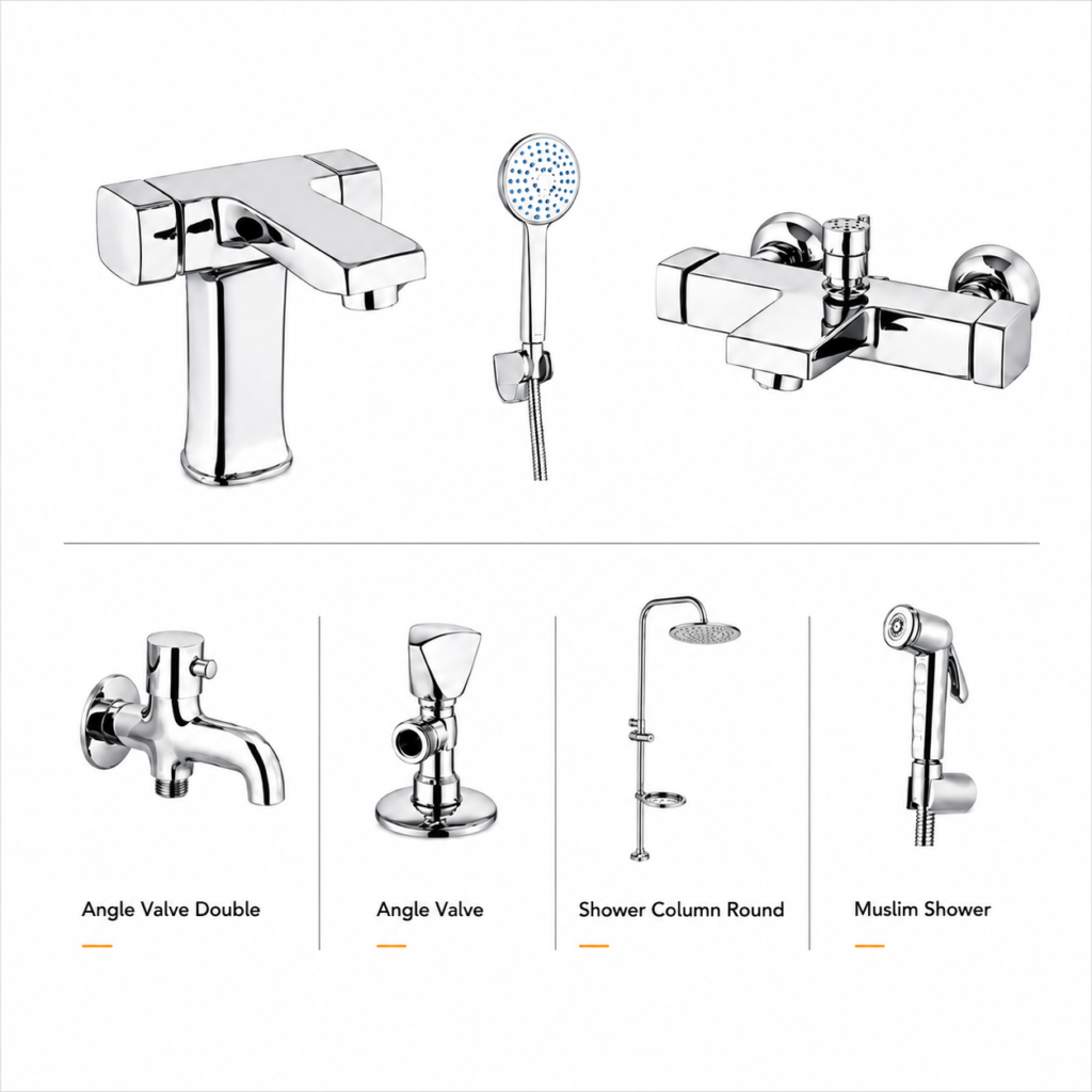 YUBATH sanitary ware showroom display for modern bathroom