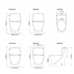 One Piece WC Commode 1001 | Modern Ceramic Toilet | YUBATH Pakistan - Image 2