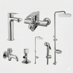Luxury Chrome Bathroom Fittings Set Pakistan NEXTA Design by YUBATH