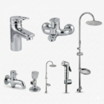 Complete Bathroom Fittings Set Pakistan by YUBATH in luxury chrome finish