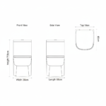 One Piece WC Commode 1085 | Modern Ceramic Toilet | YUBATH - Image 2