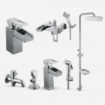 Luxury Chrome Bathroom Fittings Set Pakistan FOUNTAIN Design by YUBATH