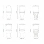 One Piece WC Commode 1026 | Modern Ceramic Toilet | YUBATH Pakistan - Image 2