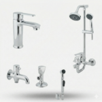 Luxury Chrome Bathroom Fittings Set Pakistan JAKARTA Design by YUBATH