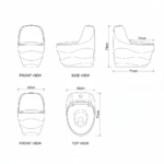 One Piece WC Commode 1027 | Modern Ceramic Toilet | YUBATH - Image 2