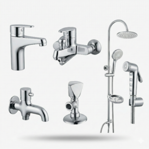 Luxury Chrome Bathroom Fittings Set Pakistan INDIGO Design by YUBATH
