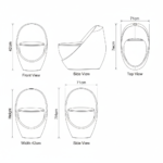 One Piece WC Commode 1032 | Modern Ceramic Toilet | YUBATH Pakistan - Image 2