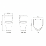 One Piece WC Commode 1017 | Modern Ceramic Toilet | YUBATH Pakistan - Image 2