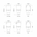 One Piece WC Commode 1003 | Modern Ceramic Toilet | YUBATH Pakistan - Image 2