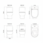 One Piece WC Commode 1006 | Modern Ceramic Toilet | YUBATH Pakistan - Image 2