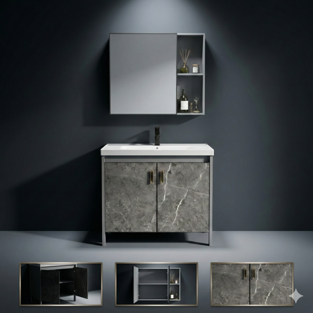 YT11 Aluminum Bathroom Vanity Set by YUBATH in Pakistan