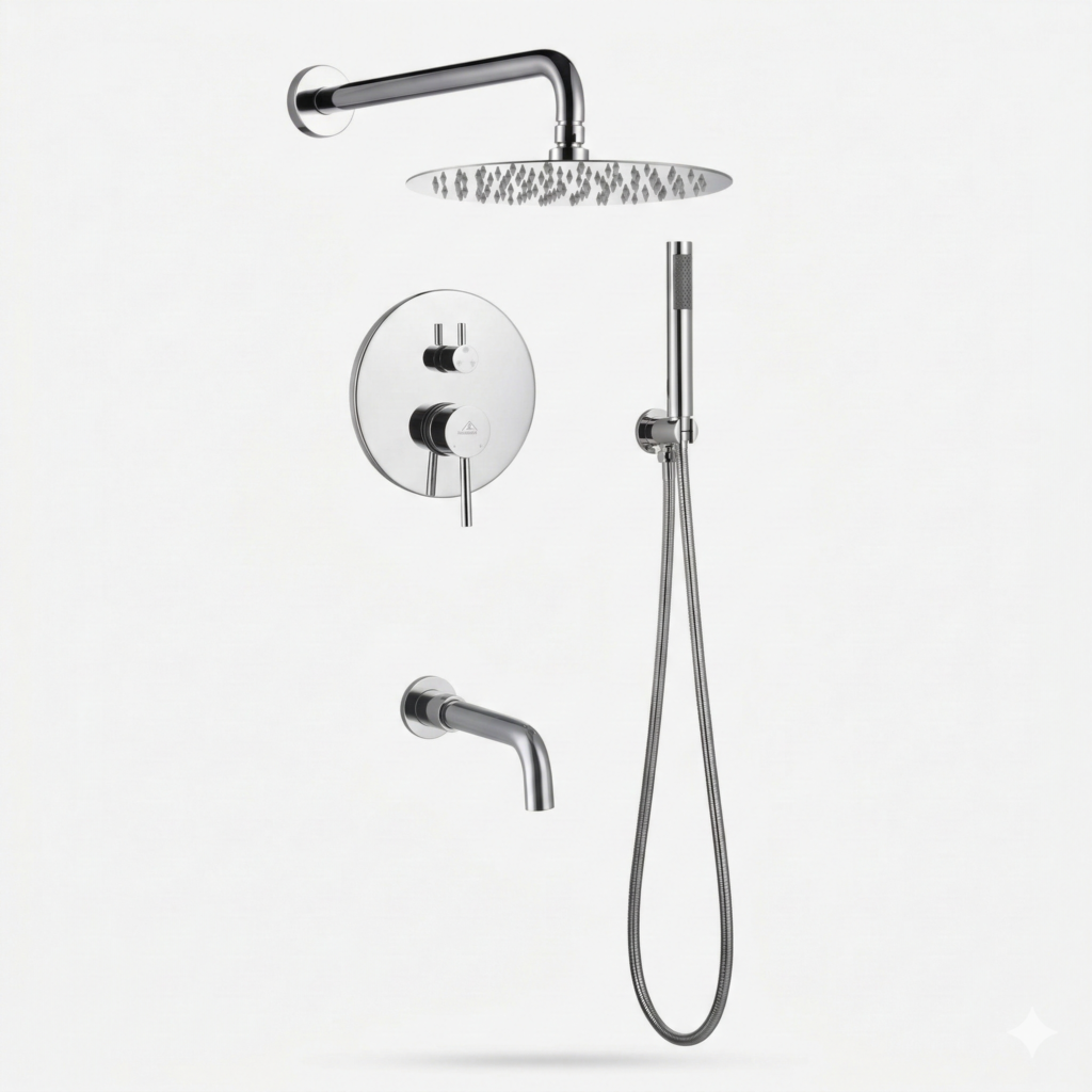 Imported Concealed Shower Set Square by YUBATH