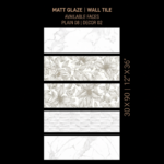 Luxury floral wall tiles in Pakistan by YUBATH