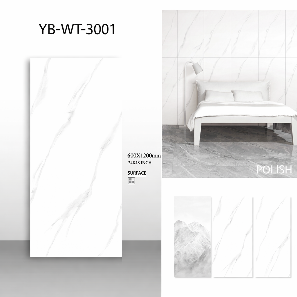 YUBATH Floor and Wall Tile 3001 YUBATH wall tile 3001 for modern bathroom interior