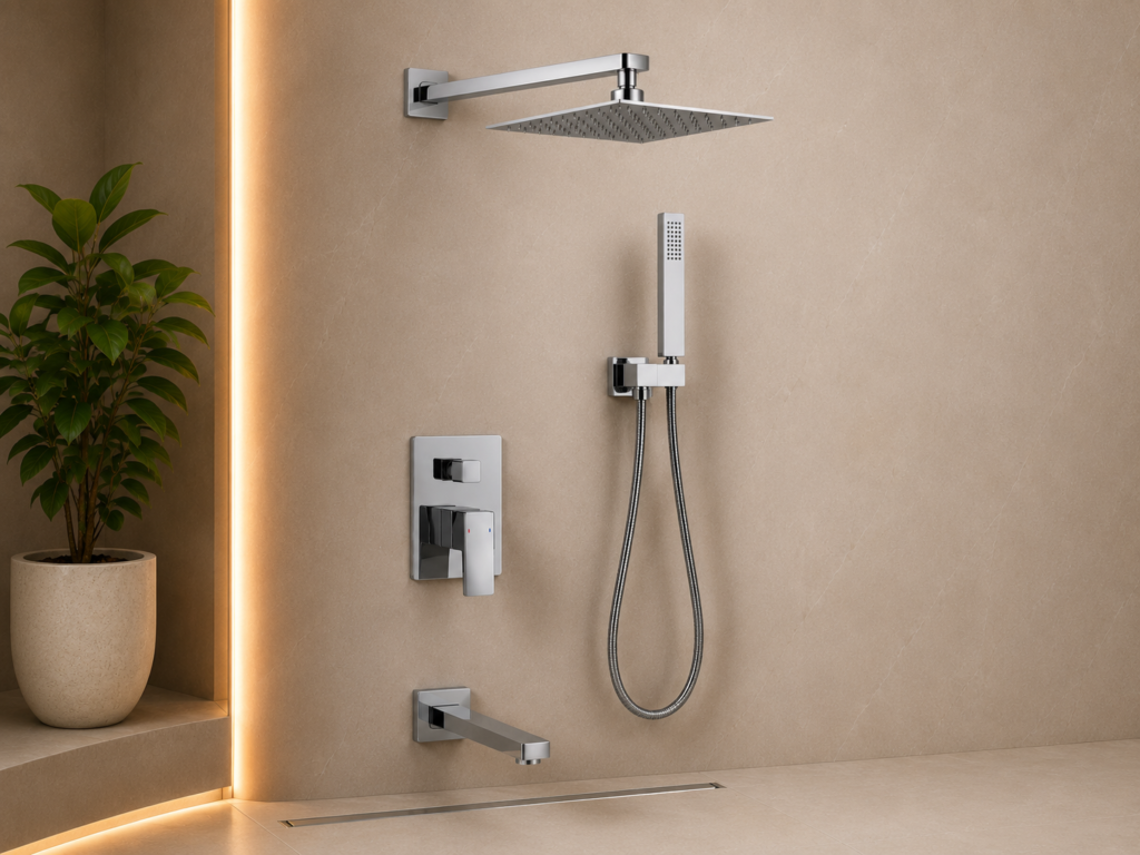 Sanitary Ware Pakistan 7 YUBATH concealed shower set for bathroom